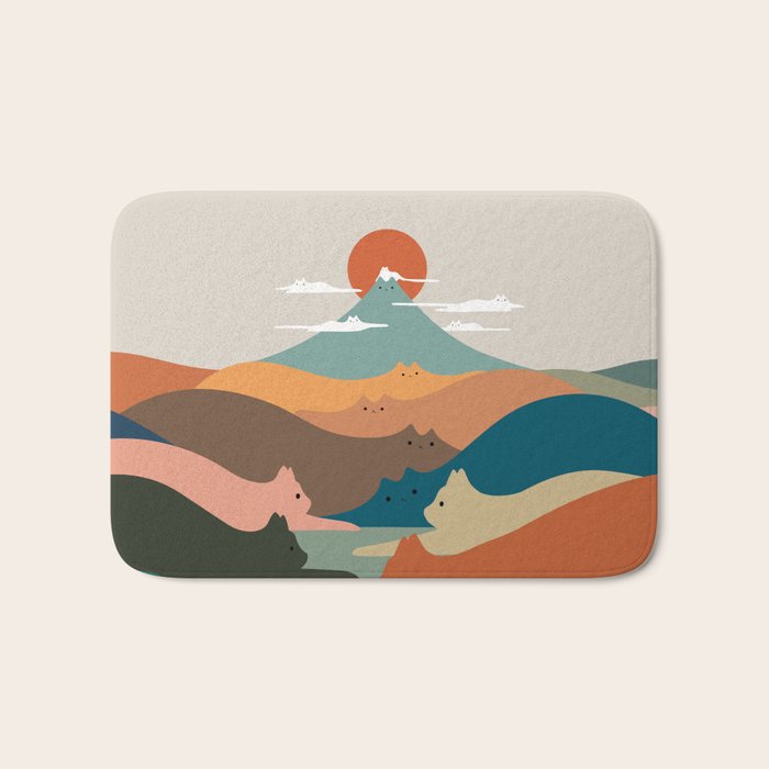 Cat Landscape 132 Bath Mat Gallery Image 1