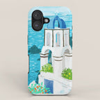 Greek Landscape #painting #travel #greece iPhone Case Gallery Image 1