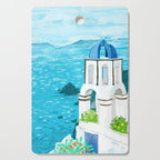 Greek Landscape #painting #travel #greece Cutting Board Gallery Image 1