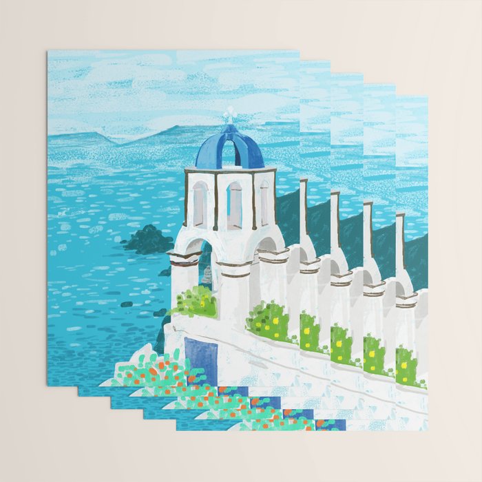 Greek Landscape #painting #travel #greece Wrapping Paper Gallery Image 3