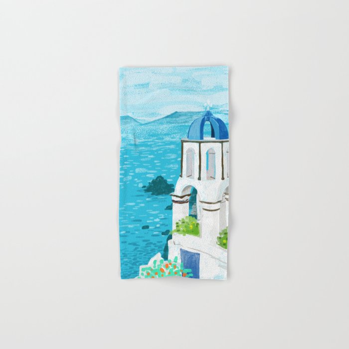 Greek Landscape #painting #travel #greece Towels Gallery Image 1