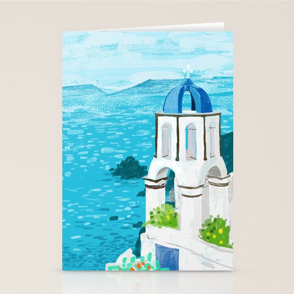 Greek Landscape #painting #travel #greece Stationery Card Gallery Image 2