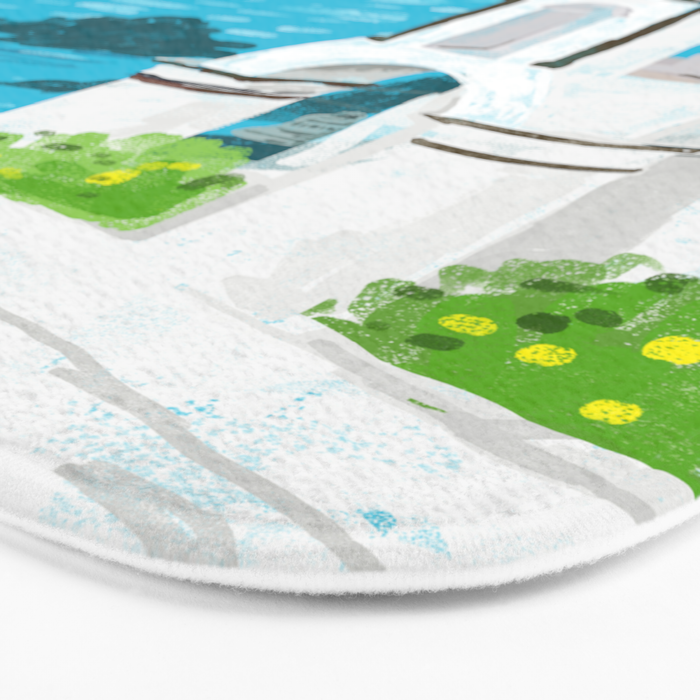 Greek Landscape #painting #travel #greece Bath Mat Gallery Image 3