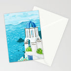 Greek Landscape #painting #travel #greece Stationery Card Gallery Image 2