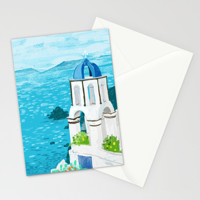 Greek Landscape #painting #travel #greece Stationery Card Gallery Image 2