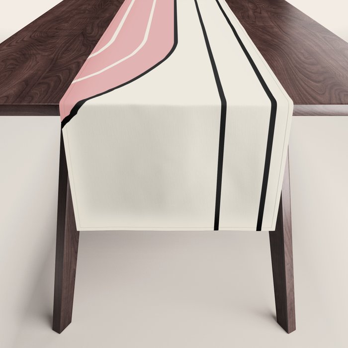 Two Tone Line Curvature XIII  Table Runner Gallery Image 1
