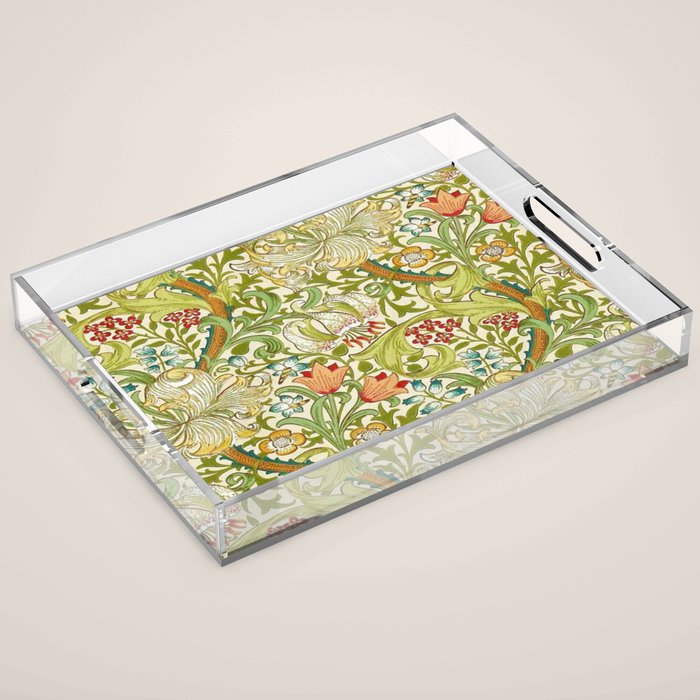 William Morris honeysucklea Acrylic Tray Gallery Image 1