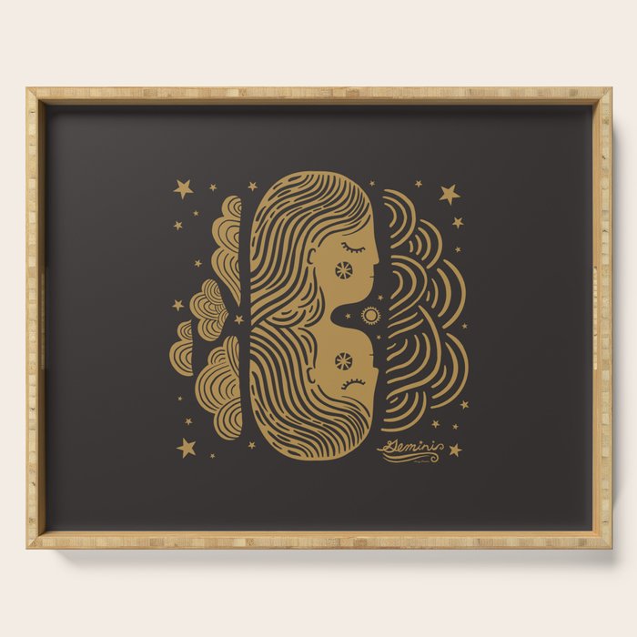 Gemini - Zodiac Sign Serving Tray Gallery Image 1
