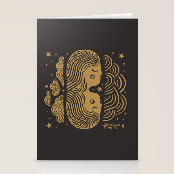 Gemini - Zodiac Sign Stationery Card Gallery Image 2