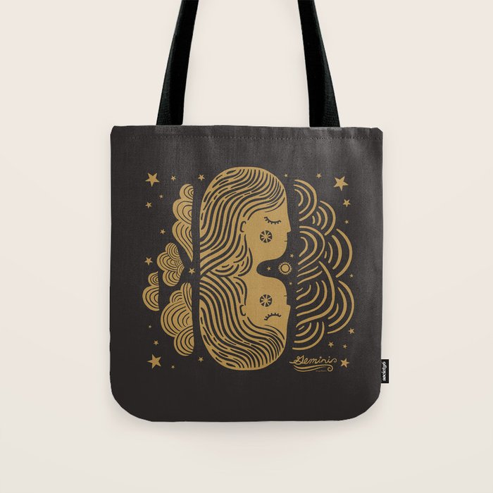 Gemini - Zodiac Sign Tote Bag Gallery Image 1