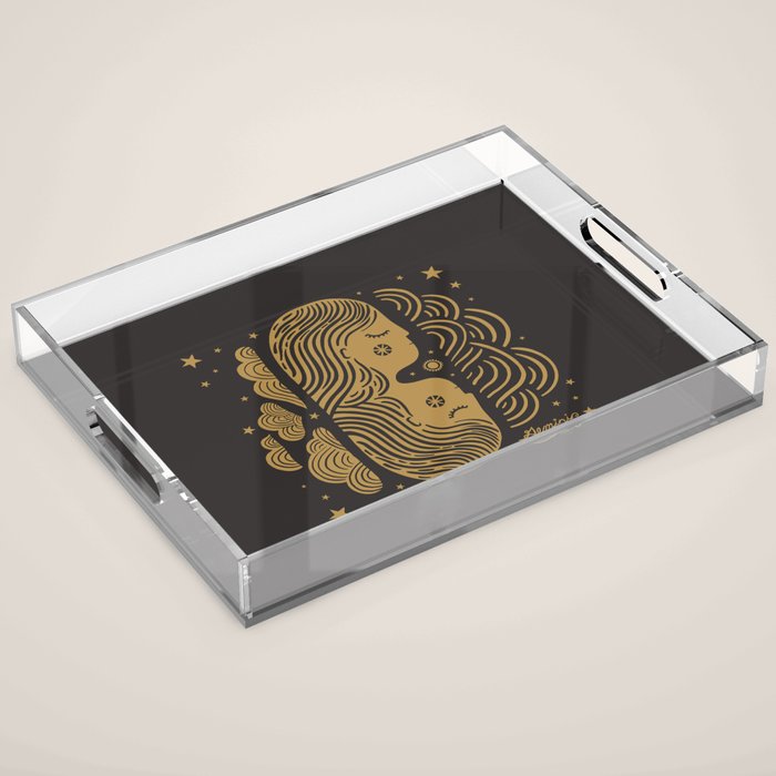 Gemini - Zodiac Sign Acrylic Tray Gallery Image 1