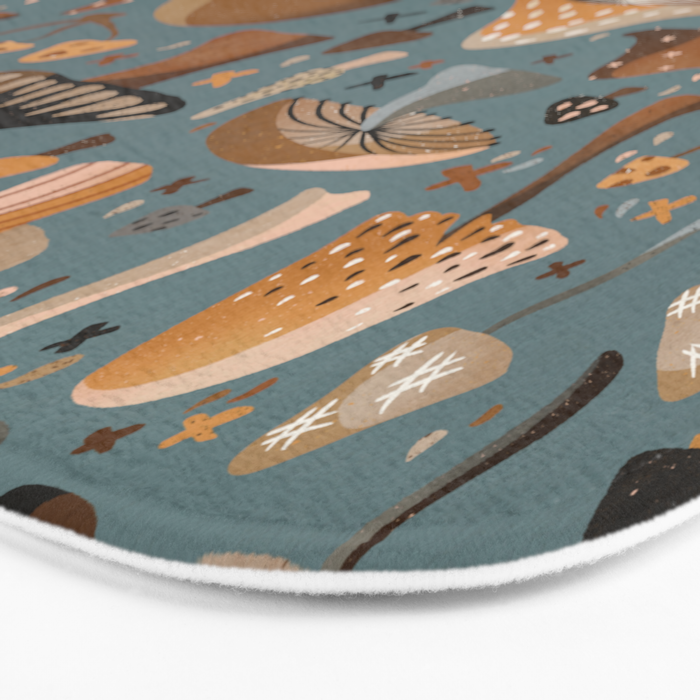 Mushroom Collection â Neutral Palette Bath Mat Gallery Image 3