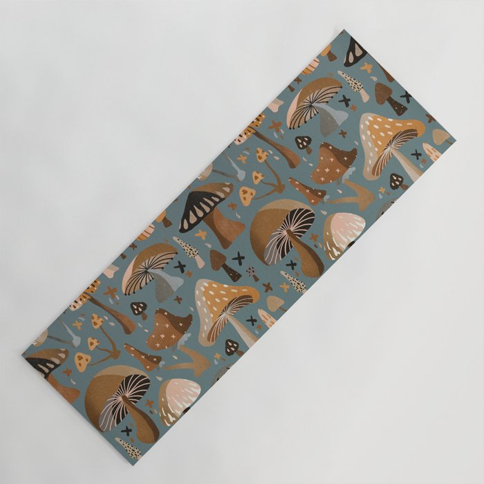 Mushroom Collection â Neutral Palette Yoga Mat Gallery Image 1