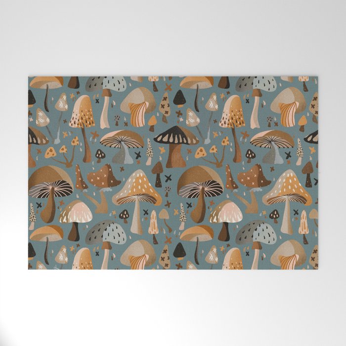Mushroom Collection â Neutral Palette Welcome Mat Gallery Image 1