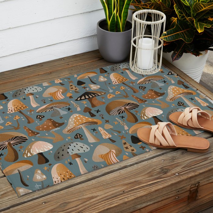 Mushroom Collection â Neutral Palette Outdoor Rug Gallery Image 2