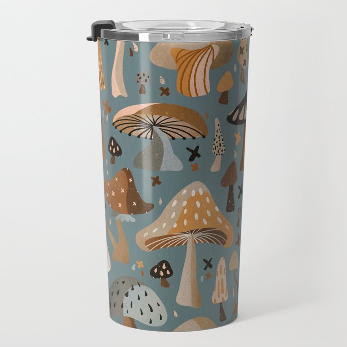 Mushroom Collection â Neutral Palette Travel Mug Gallery Image 3