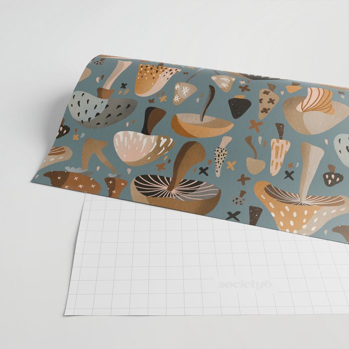 Mushroom Collection â Neutral Palette Wrapping Paper Gallery Image 2