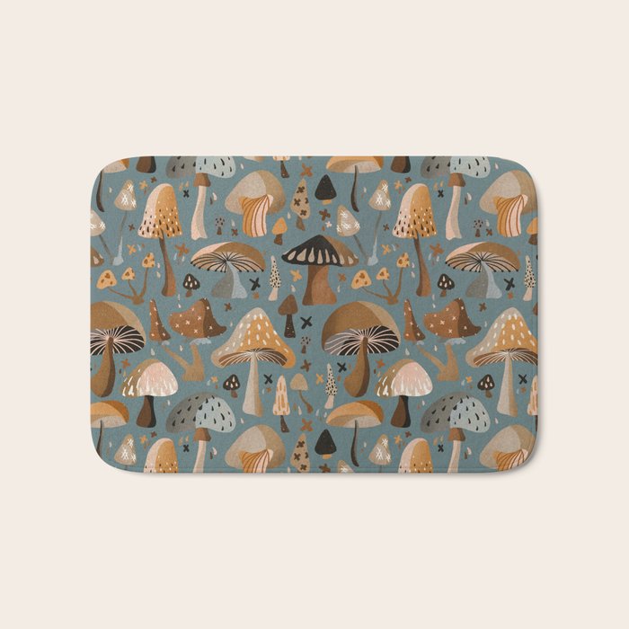 Mushroom Collection â Neutral Palette Bath Mat Gallery Image 1