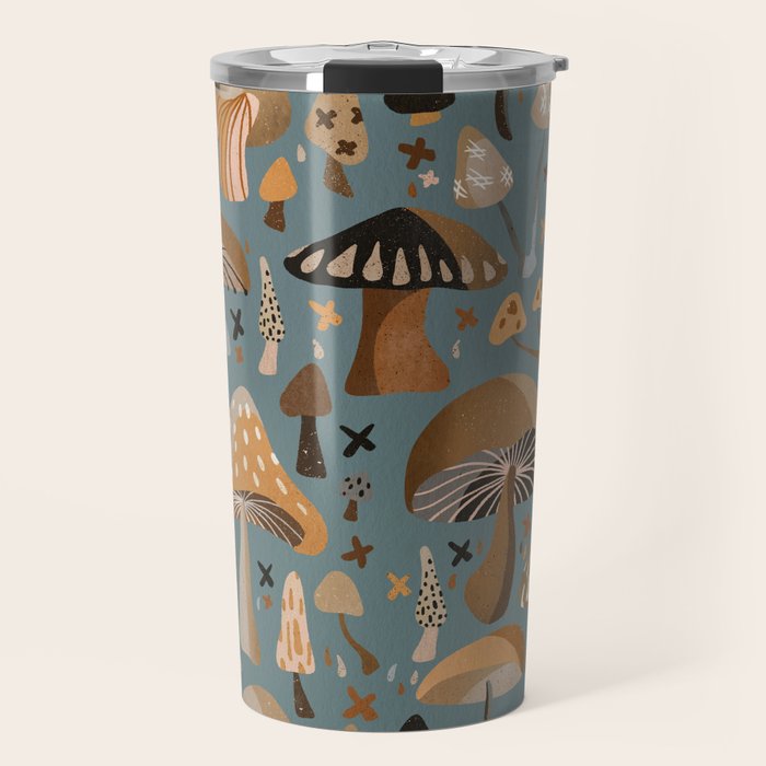 Mushroom Collection â Neutral Palette Travel Mug Gallery Image 1