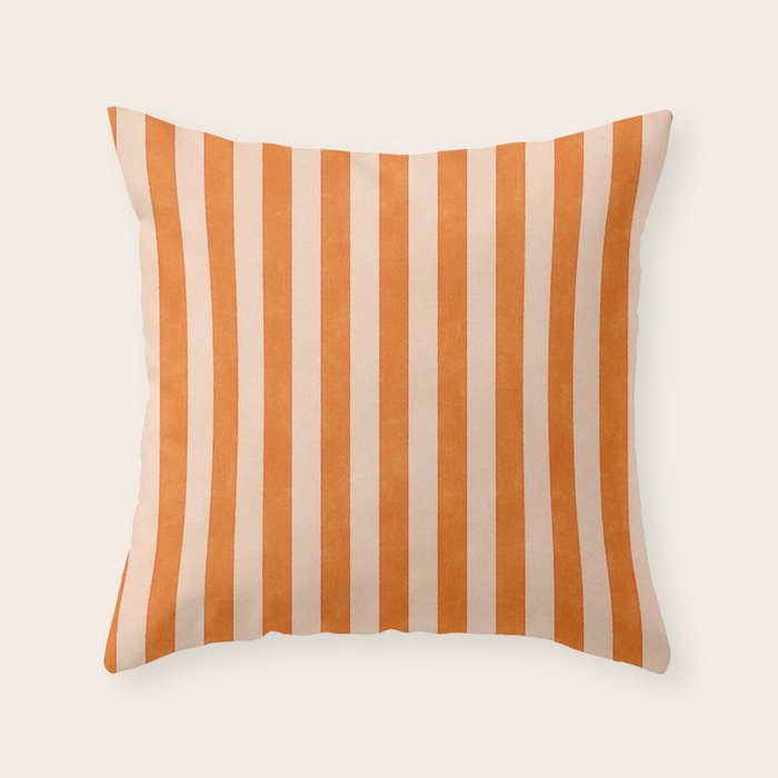 STRIPES 001 D - Pumpkin Throw Pillow Gallery Image 6