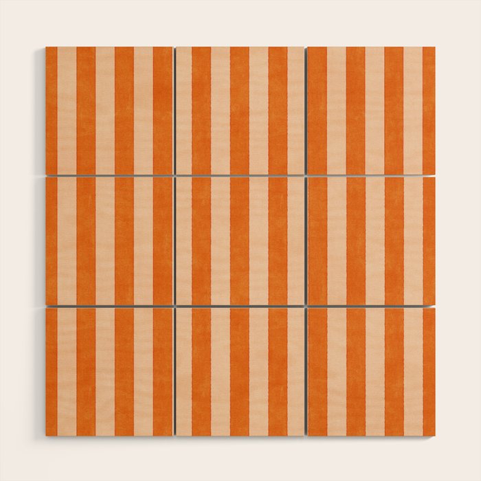 STRIPES 001 D - Pumpkin Wood Wall Art Gallery Image 1
