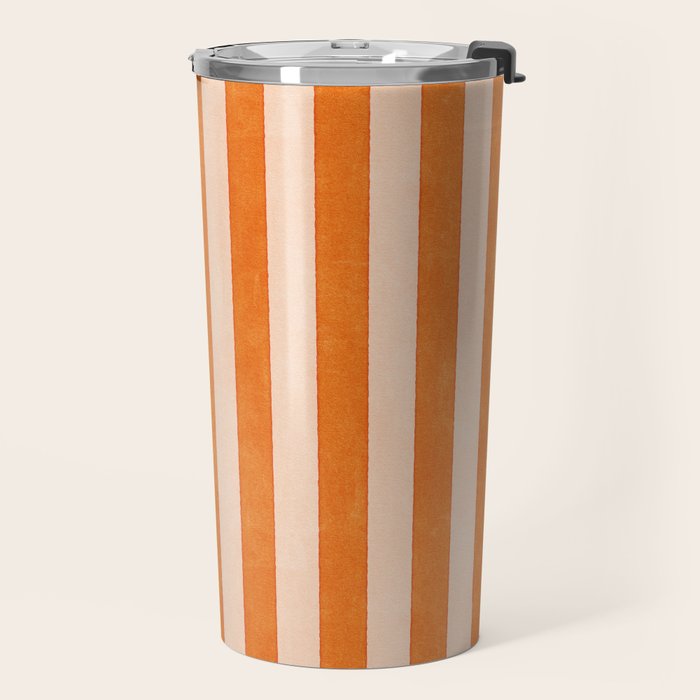 STRIPES 001 D - Pumpkin Travel Mug Gallery Image 2