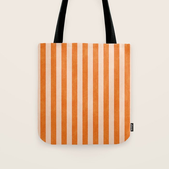 STRIPES 001 D - Pumpkin Tote Bag Gallery Image 1