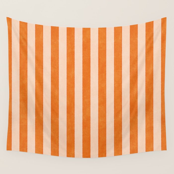 STRIPES 001 D - Pumpkin Wall Tapestry Gallery Image 4