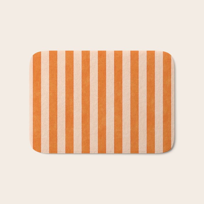 STRIPES 001 D - Pumpkin Bath Mat Gallery Image 1
