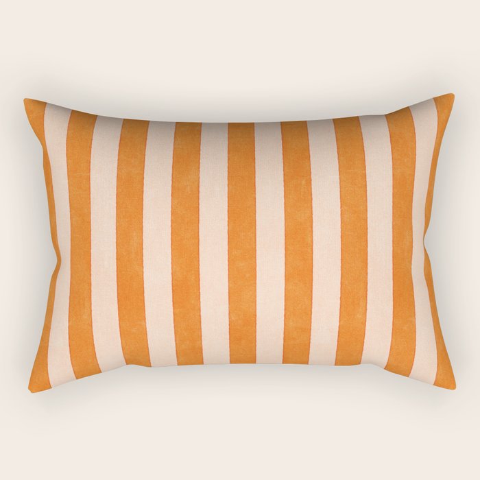 STRIPES 001 D - Pumpkin Rectangular Pillow Gallery Image 1