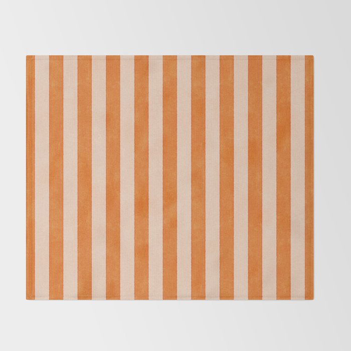 STRIPES 001 D - Pumpkin Throw Blanket Gallery Image 2