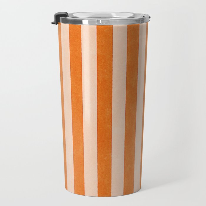 STRIPES 001 D - Pumpkin Travel Mug Gallery Image 3