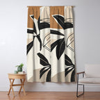 Modern Abstract Art Plant Window Curtain Gallery Image 5