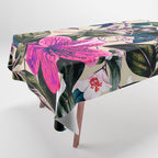 Pattern antique botanical flowers Tablecloth Gallery Image 1