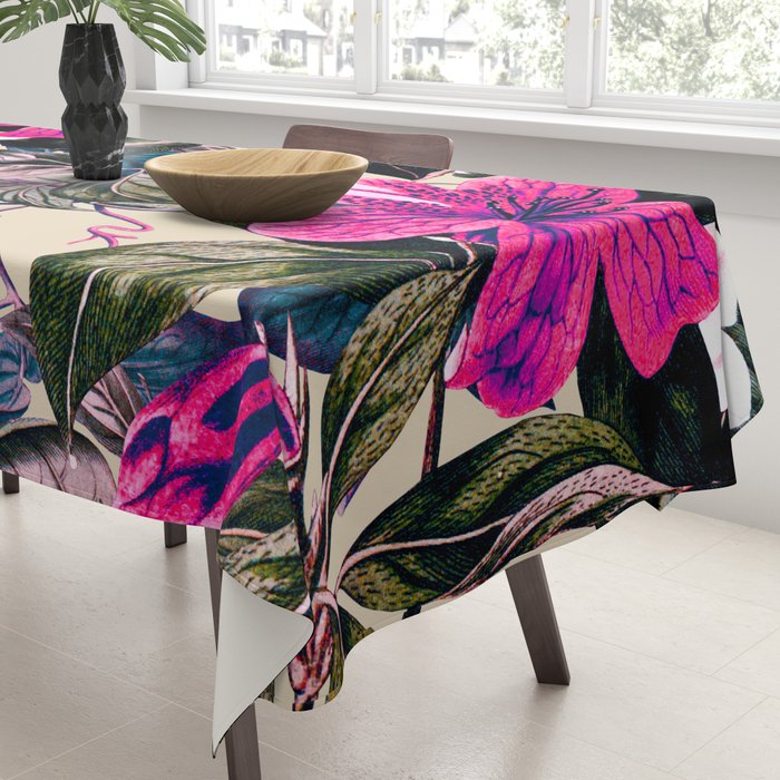 Pattern antique botanical flowers Tablecloth Gallery Image 3
