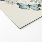 Vintage Scientific Illustration Butterfly Botanical Floral Lithograph Encyclopaedia Diagrams  Welcome Mat Gallery Image 2
