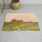 october day antique oil painting Rug Gallery Image 1