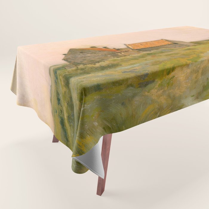 october day antique oil painting Tablecloth Gallery Image 1