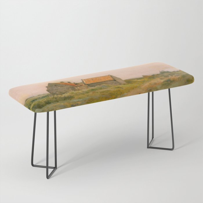 october day antique oil painting Bench Gallery Image 1