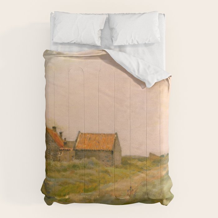 october day antique oil painting Comforter Gallery Image 1