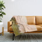 october day antique oil painting Throw Blanket Gallery Image 1