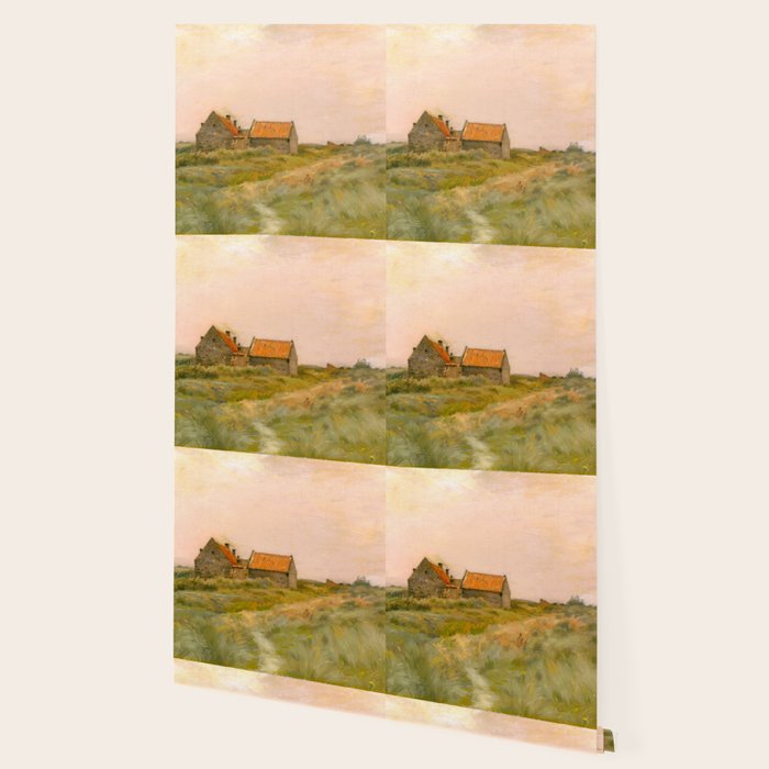october day antique oil painting Wallpaper Gallery Image 2