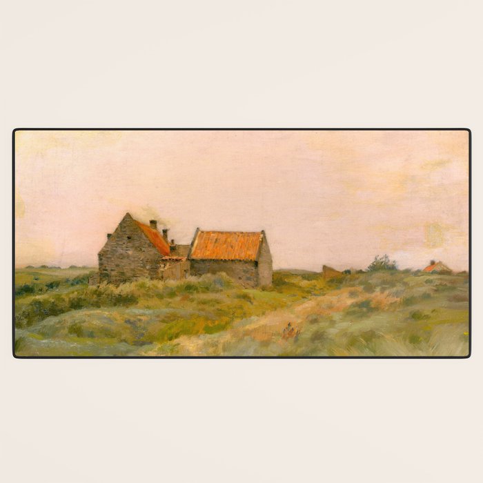 october day antique oil painting Desk Mat Gallery Image 3