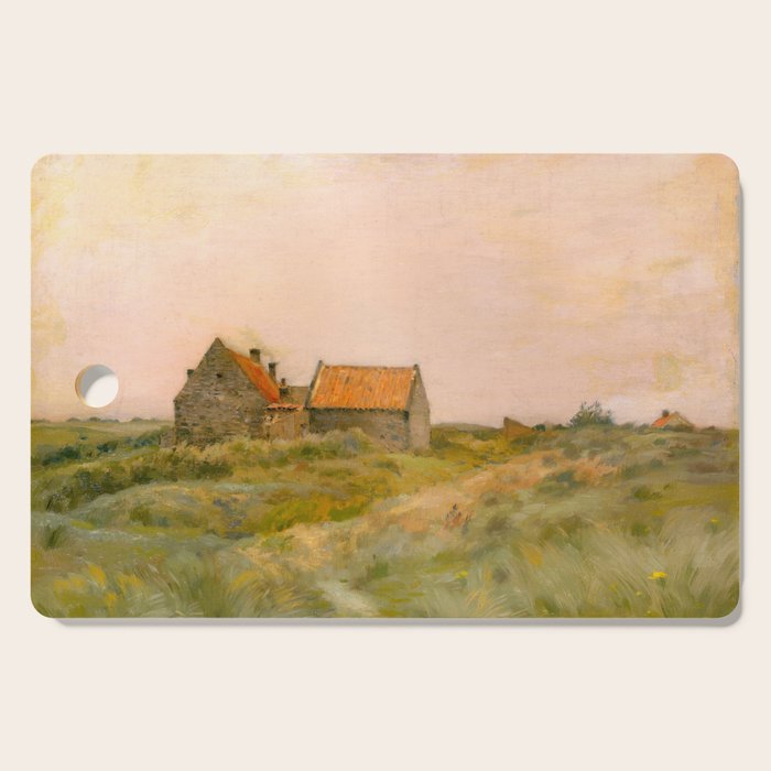 october day antique oil painting Cutting Board Gallery Image 1