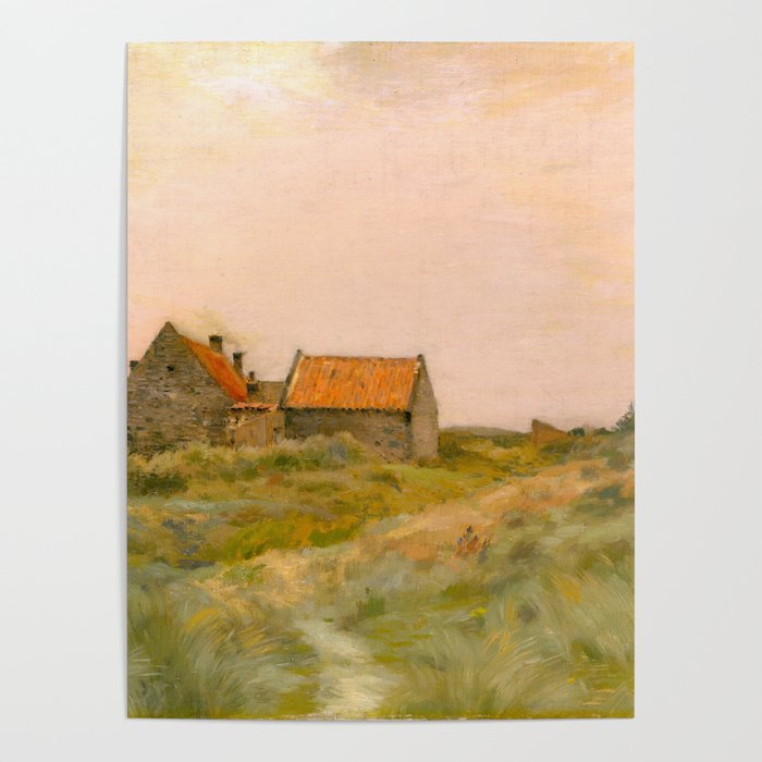 october day antique oil painting Poster Gallery Image 4