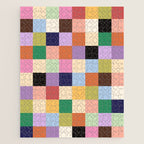 Retro Colorful Check Jigsaw Puzzle Gallery Image 1
