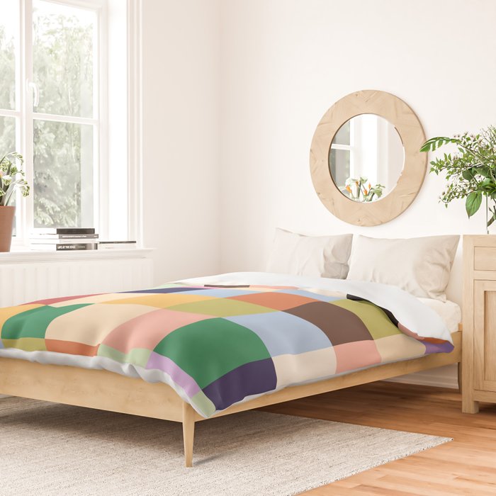 Retro Colorful Check Duvet Cover Gallery Image 2