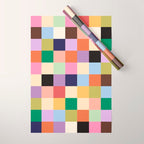 Retro Colorful Check Wrapping Paper Gallery Image 1