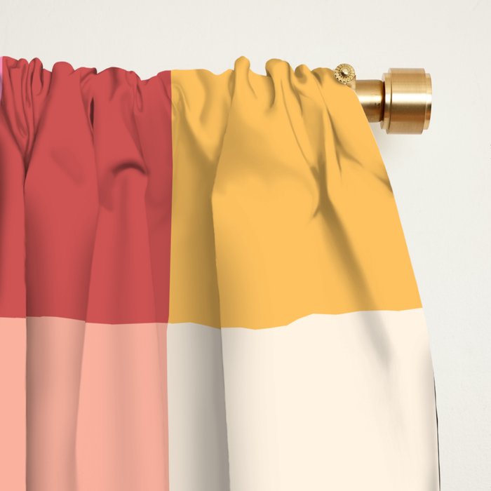 Retro Colorful Check Window Curtain Gallery Image 2