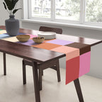 Retro Colorful Check Table Runner Gallery Image 2